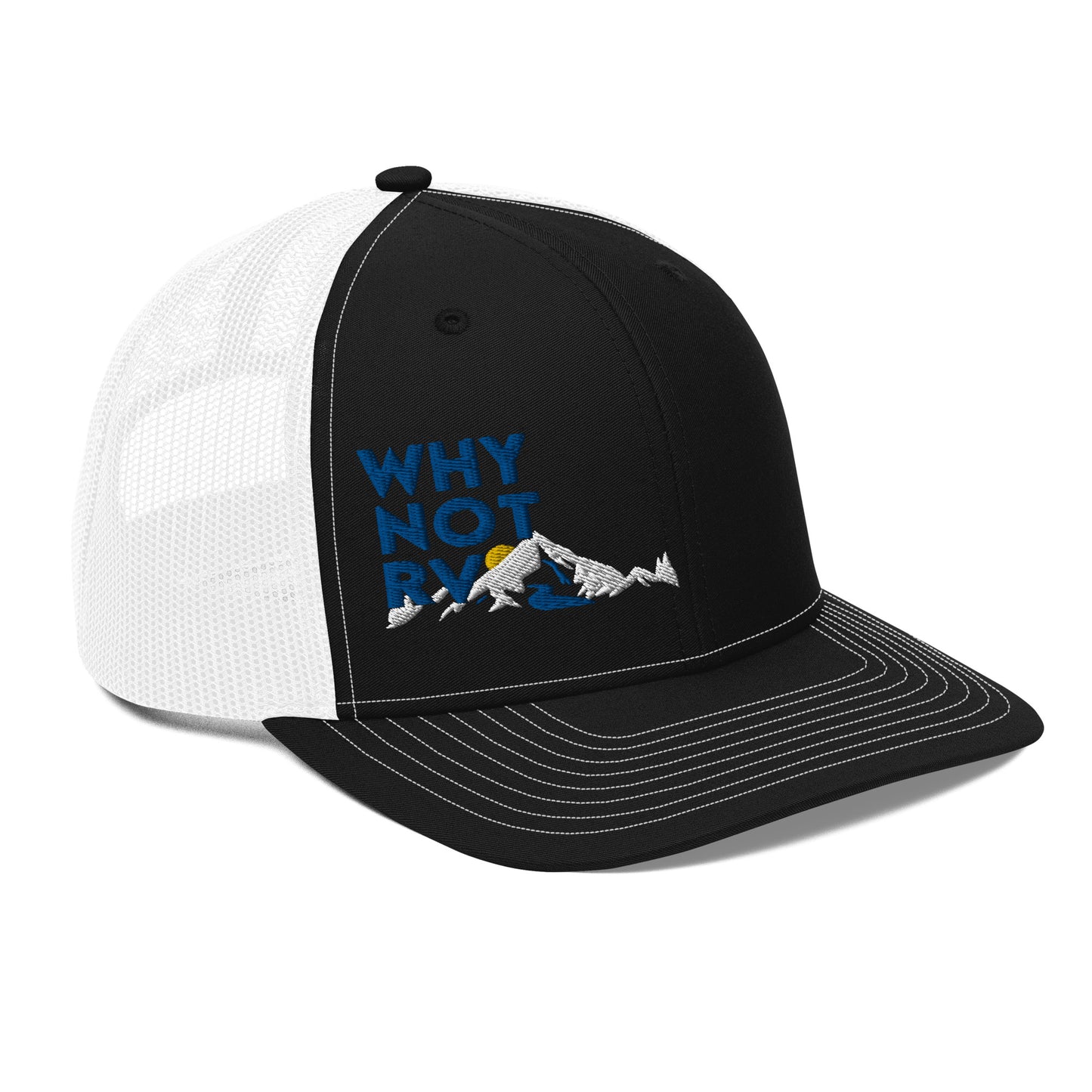 Why Not RV Stacked white logo Trucker Cap